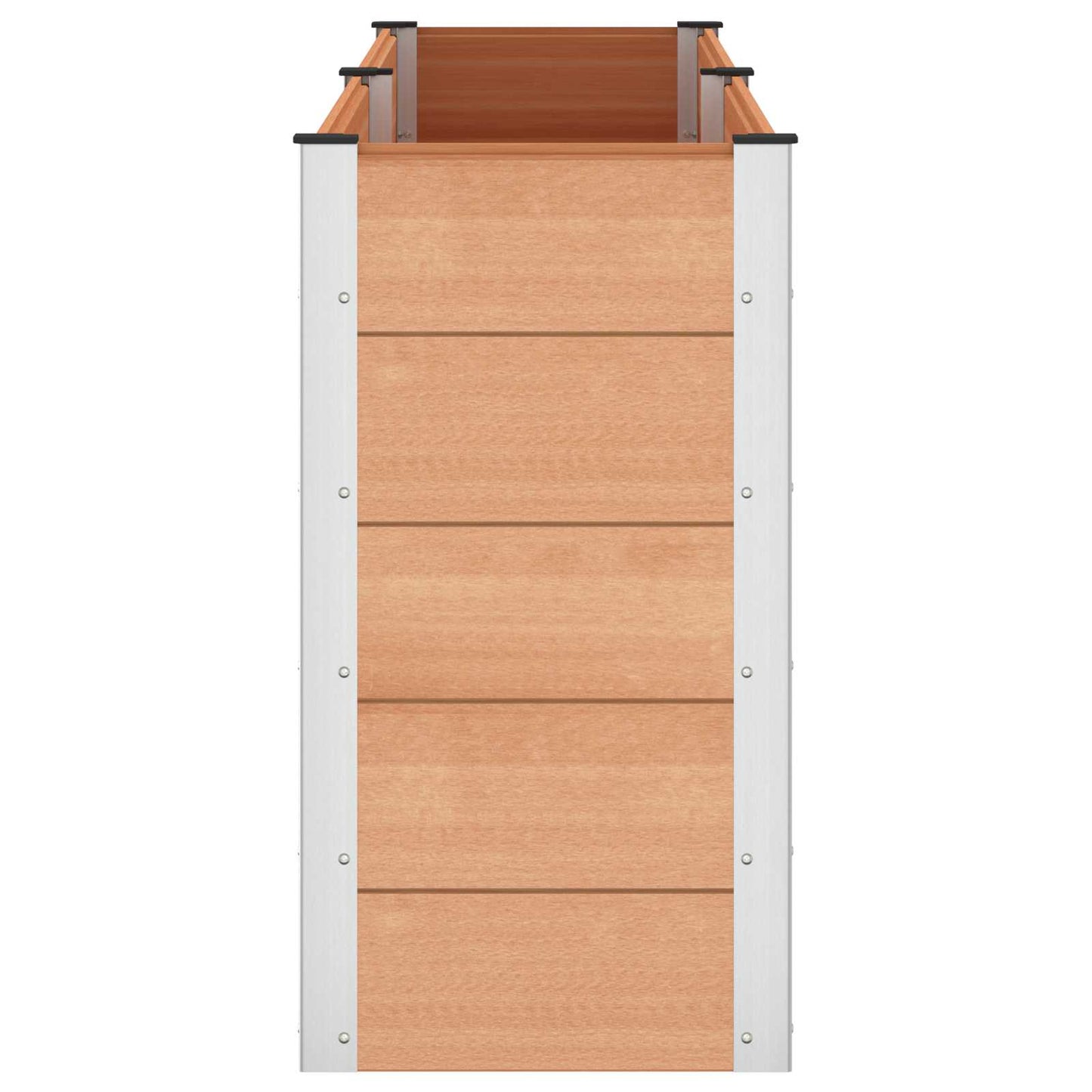 vidaXL Υπερυψωμένη Ζαρντινιέρα Καφέ 250 x 50 x 91 εκ