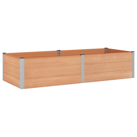 vidaXL Υπερυψωμένη Ζαρντινιέρα Καφέ 250 x 100 x 54 cm