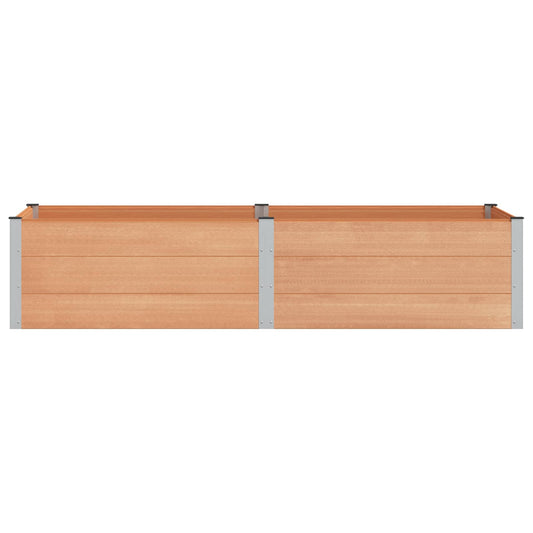 vidaXL Υπερυψωμένη Ζαρντινιέρα Καφέ 250 x 100 x 54 cm