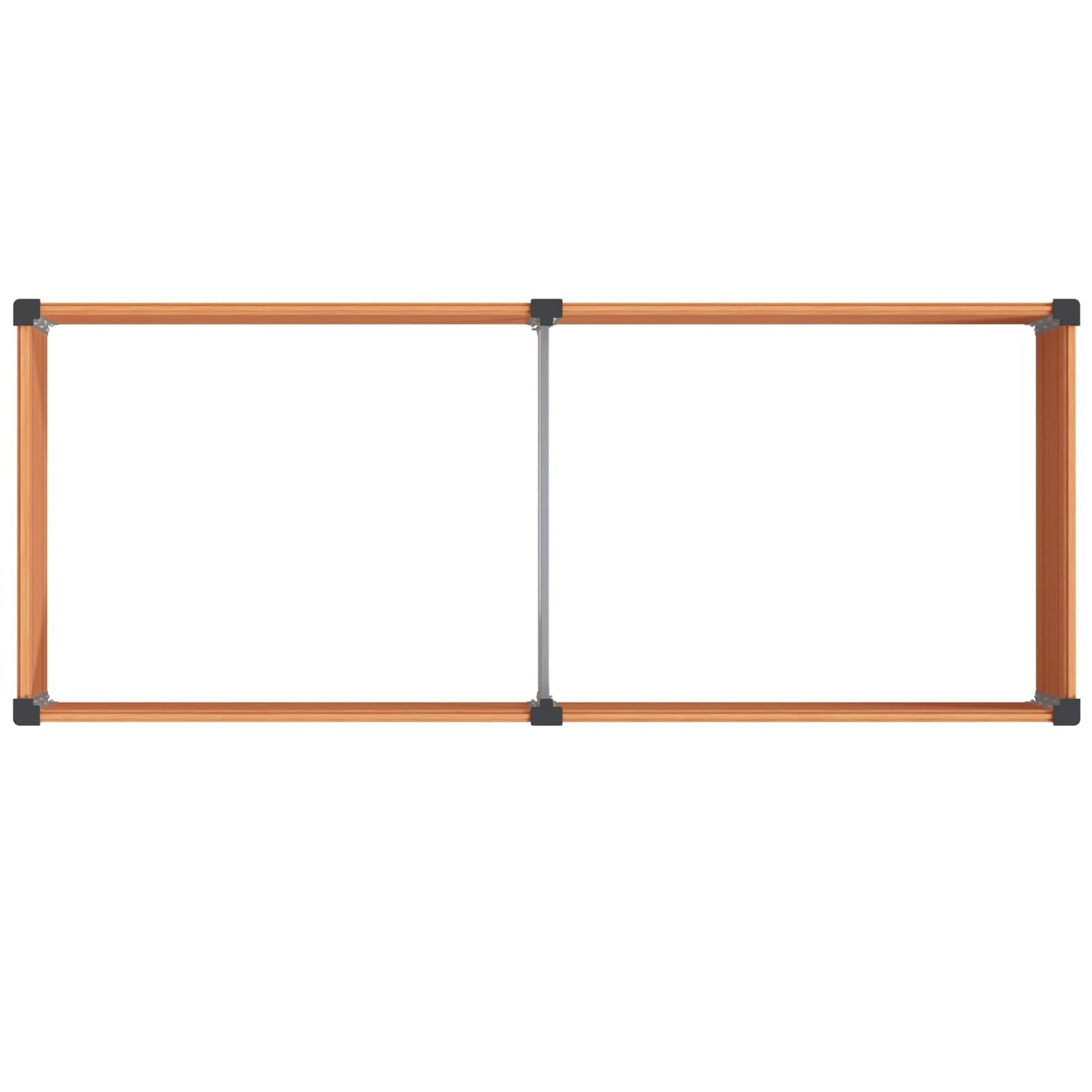vidaXL Υπερυψωμένη Ζαρντινιέρα Καφέ 250 x 100 x 54 cm