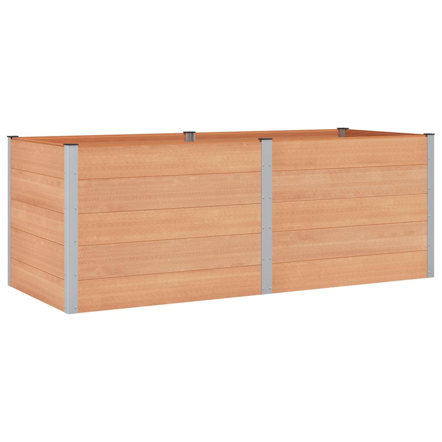 vidaXL Υπερυψωμένη Ζαρντινιέρα Καφέ 250 x 100 x 91 cm