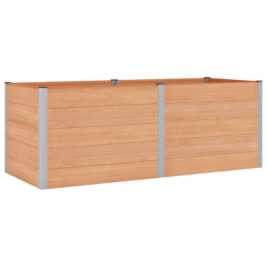 vidaXL Υπερυψωμένη Ζαρντινιέρα Καφέ 250 x 100 x 91 cm