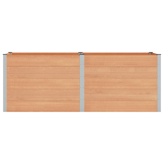 vidaXL Υπερυψωμένη Ζαρντινιέρα Καφέ 250 x 100 x 91 cm