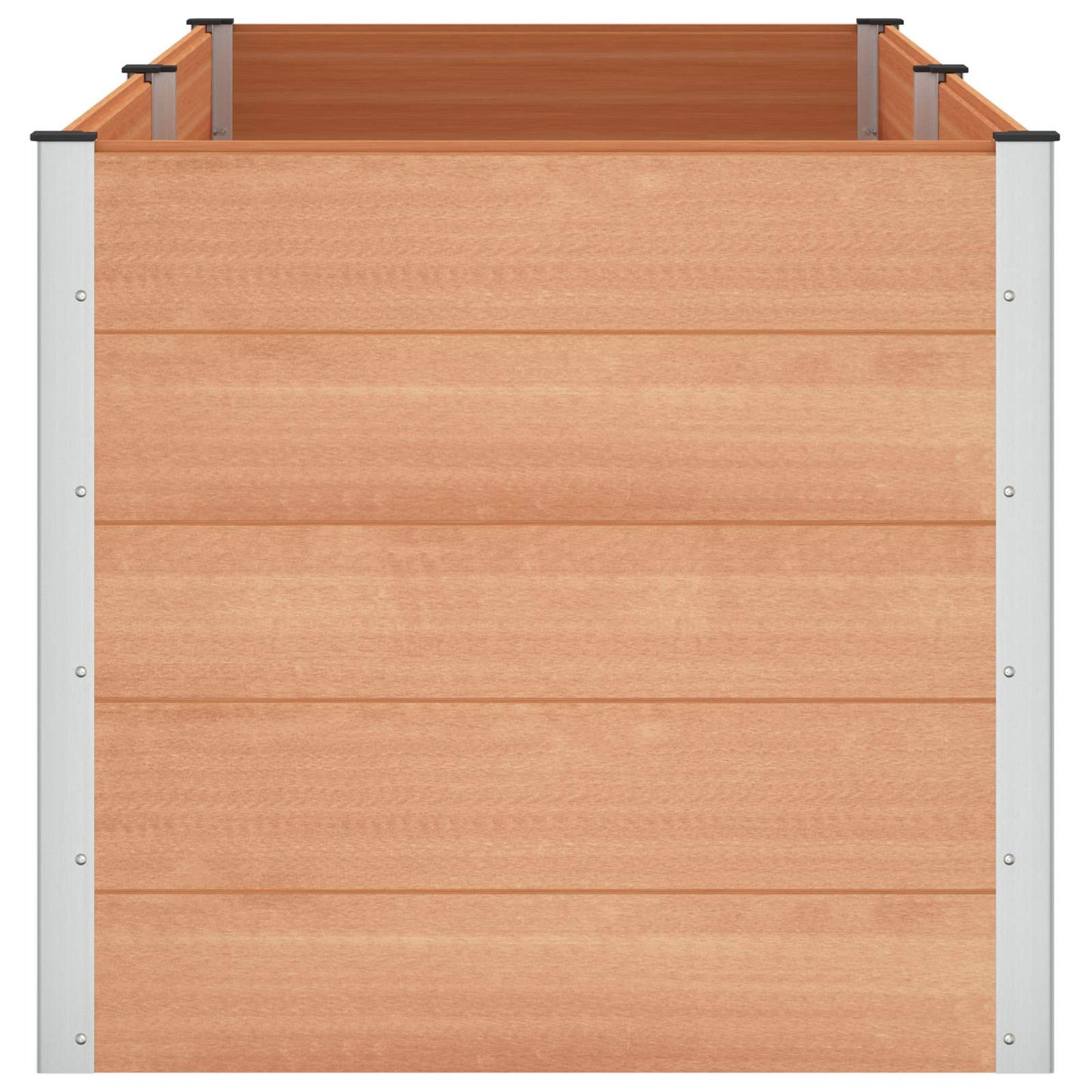 vidaXL Υπερυψωμένη Ζαρντινιέρα Καφέ 250 x 100 x 91 cm