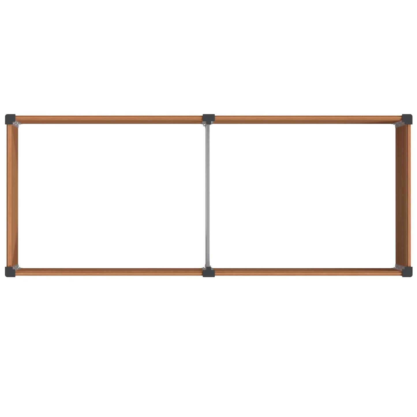 vidaXL Υπερυψωμένη Ζαρντινιέρα Καφέ 250 x 100 x 91 cm