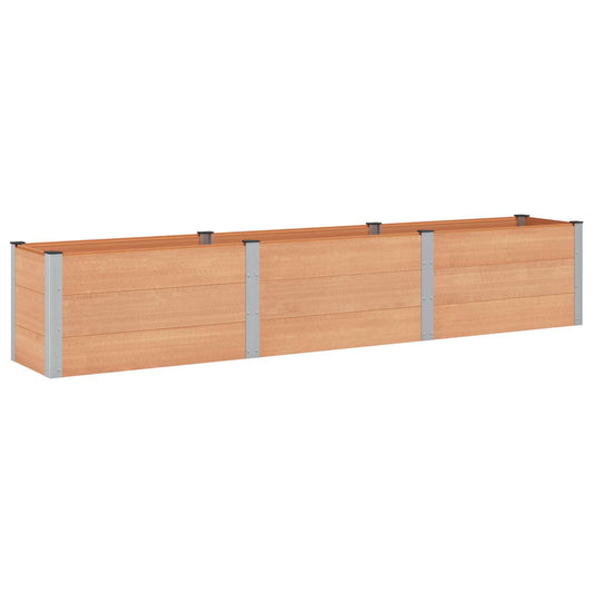 vidaXL Υπερυψωμένη Ζαρντινιέρα Καφέ 300 x 50 x 54 cm