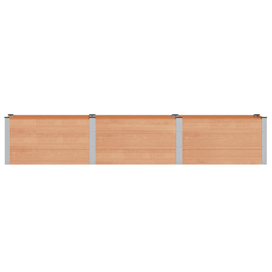 vidaXL Υπερυψωμένη Ζαρντινιέρα Καφέ 300 x 50 x 54 cm