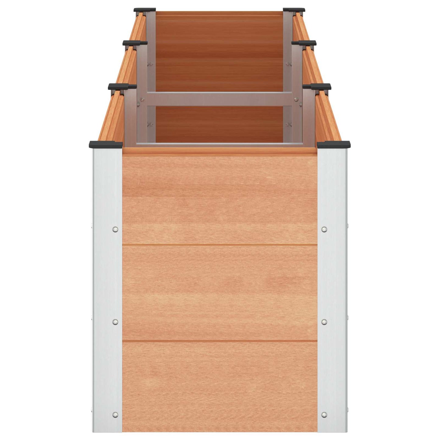 vidaXL Υπερυψωμένη Ζαρντινιέρα Καφέ 300 x 50 x 54 cm