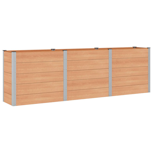 vidaXL Υπερυψωμένη Ζαρντινιέρα Καφέ 300 x 50 x 91 cm