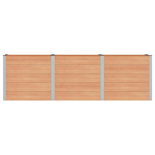 vidaXL Υπερυψωμένη Ζαρντινιέρα Καφέ 300 x 50 x 91 cm