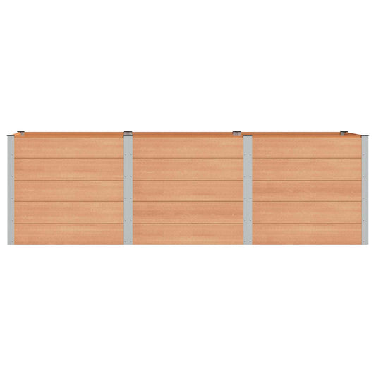 vidaXL Υπερυψωμένη Ζαρντινιέρα Καφέ 300 x 100 x 91 cm