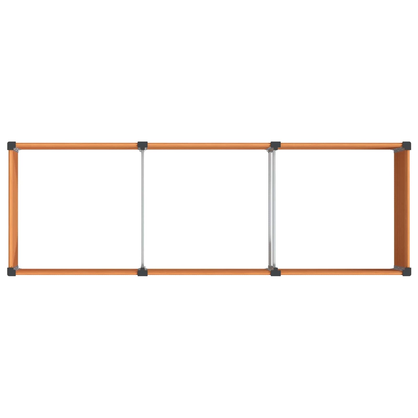 vidaXL Υπερυψωμένη Ζαρντινιέρα Καφέ 300 x 100 x 91 cm