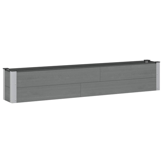vidaXL Υπερυψωμένη Ζαρντινιέρα Γκρι 200 x 30 x 36 εκ