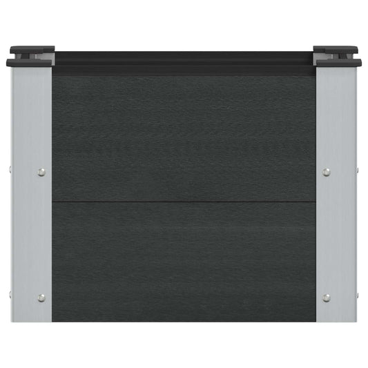 vidaXL Υπερυψωμένη Ζαρντινιέρα Μαύρο 50 x 30 x 36 εκ