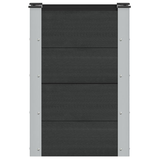 vidaXL Υπερυψωμένη Ζαρντινιέρα Μαύρο 50 x 30 x 72 εκ