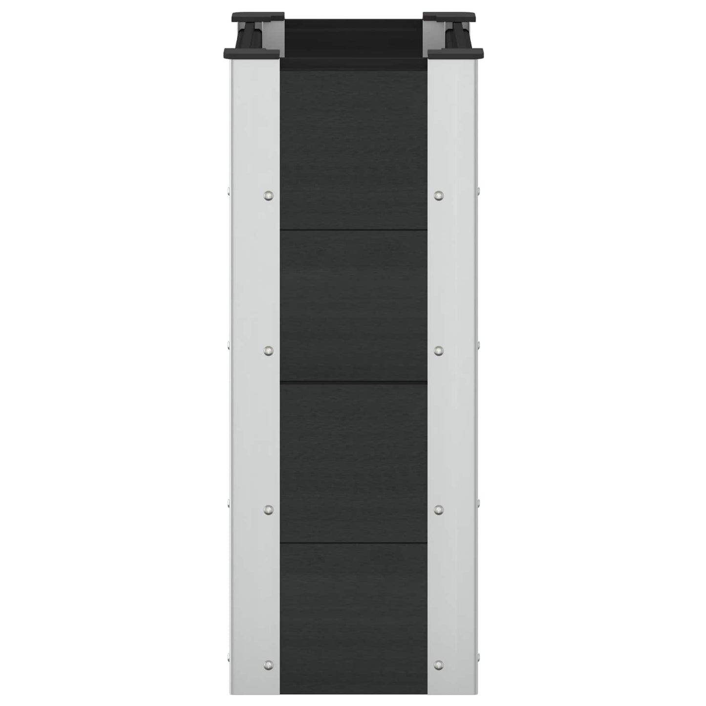 vidaXL Υπερυψωμένη Ζαρντινιέρα Μαύρο 50 x 30 x 72 εκ