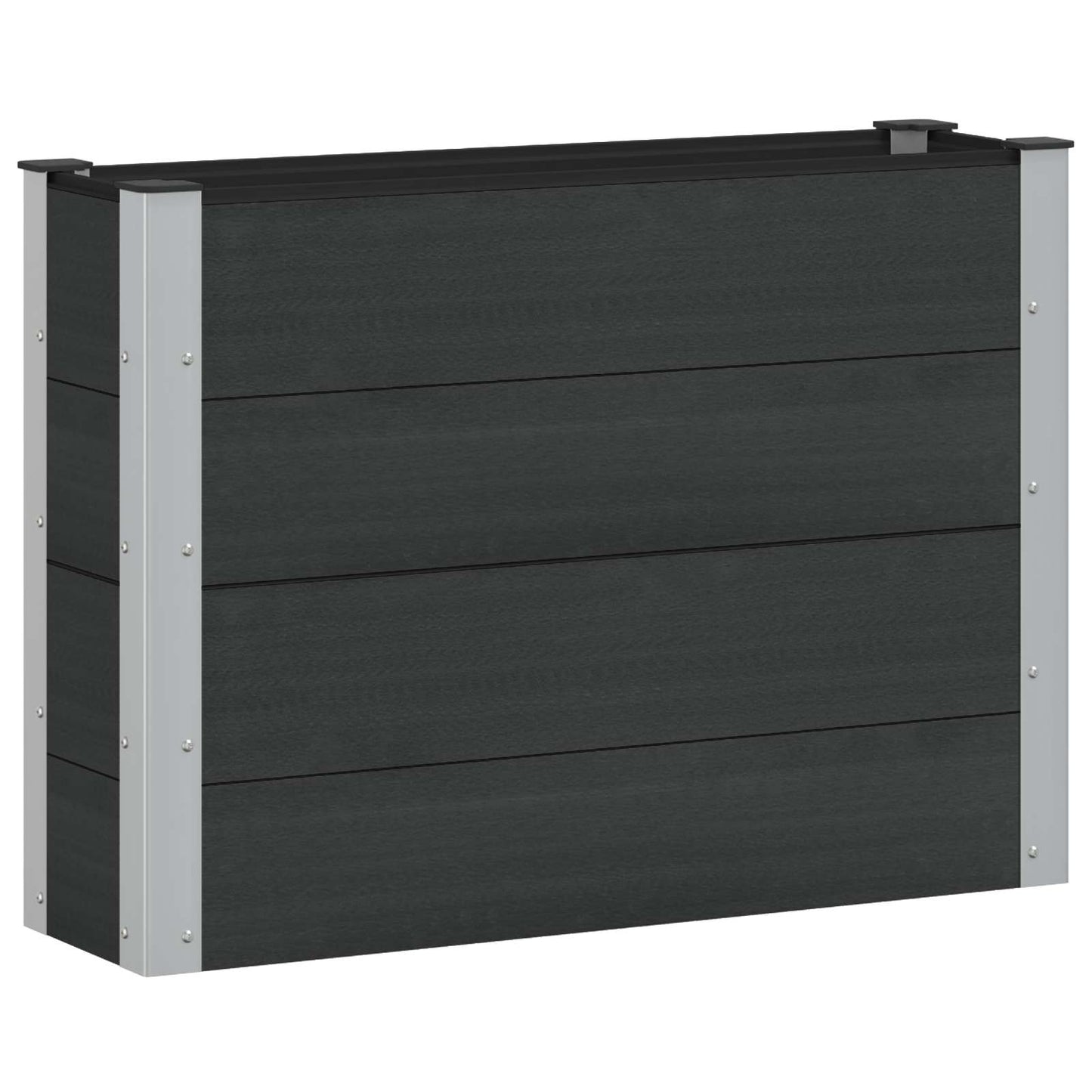 vidaXL Υπερυψωμένη Ζαρντινιέρα Μαύρο 100 x 30 x 72 εκ