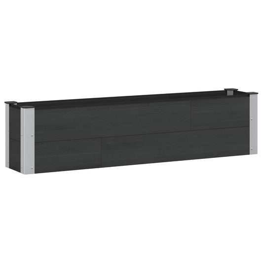 vidaXL Υπερυψωμένη Ζαρντινιέρα Μαύρο 150 x 30 x 36 εκ
