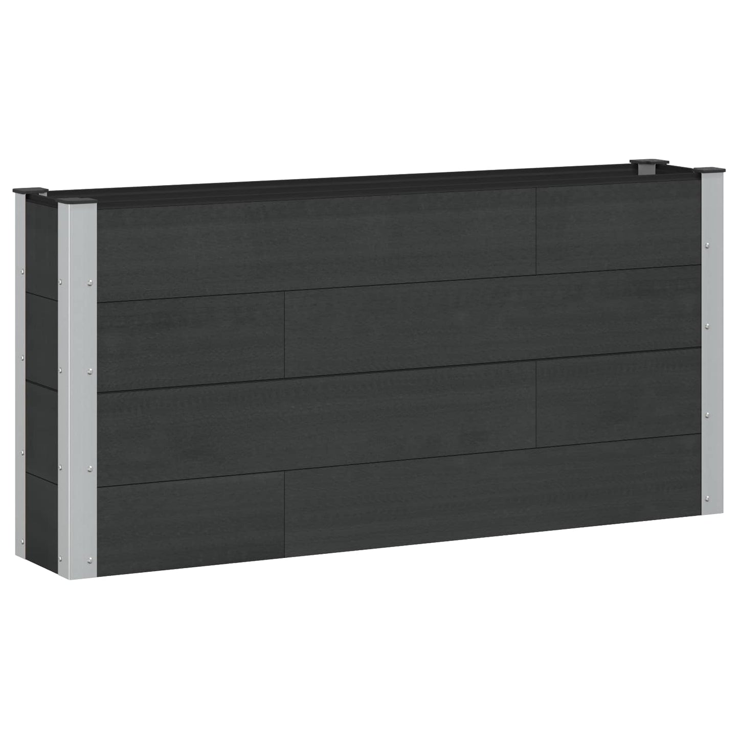vidaXL Υπερυψωμένη Ζαρντινιέρα Μαύρο 150 x 30 x 72 εκ