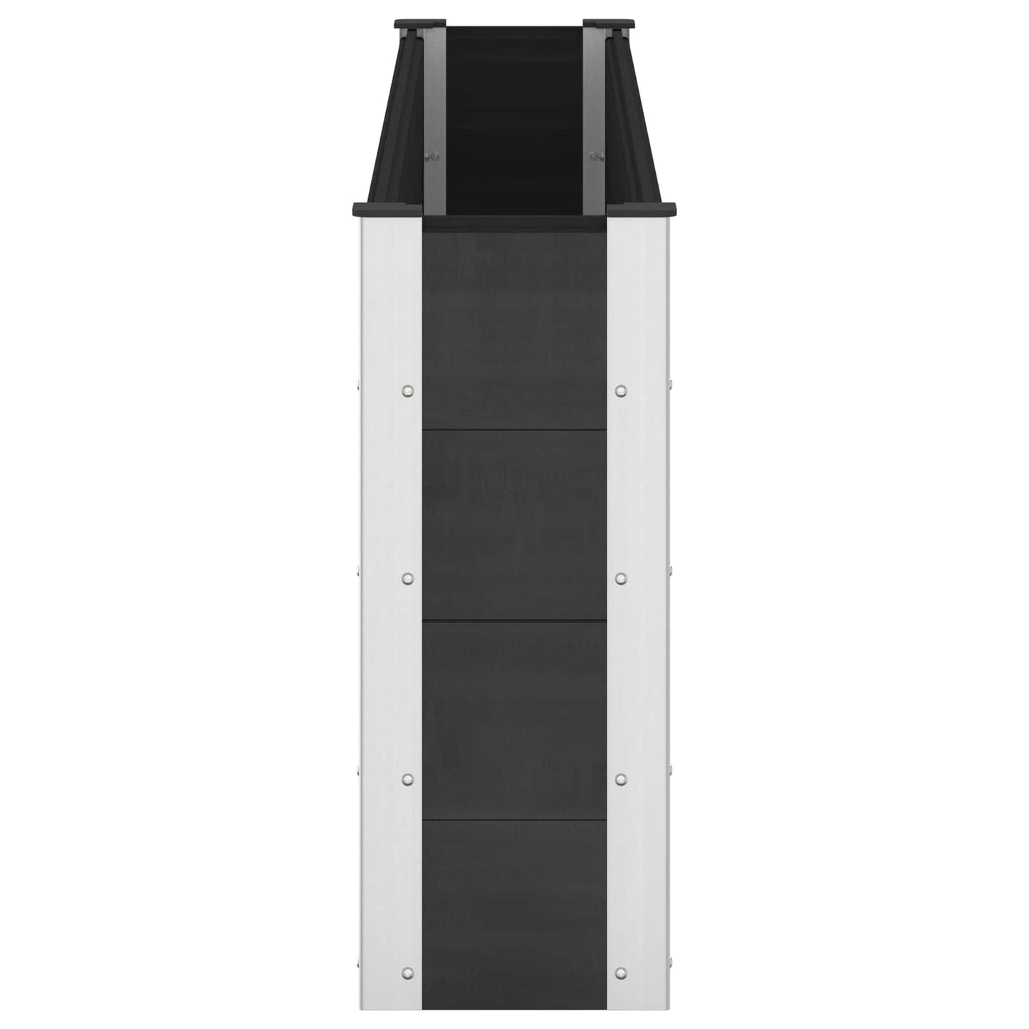 vidaXL Υπερυψωμένη Ζαρντινιέρα Μαύρο 200 x 30 x 72 εκ