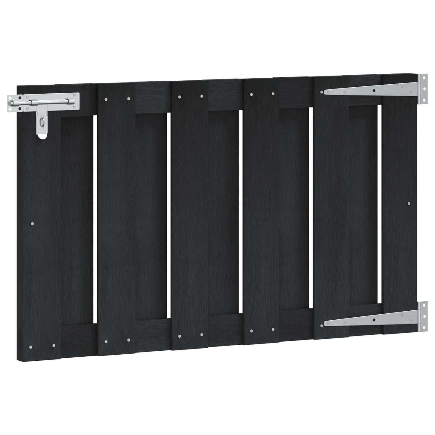 vidaXL Πύλη Κήπου 100 x 60 cm WPC και Αλουμίνιο Μαύρο