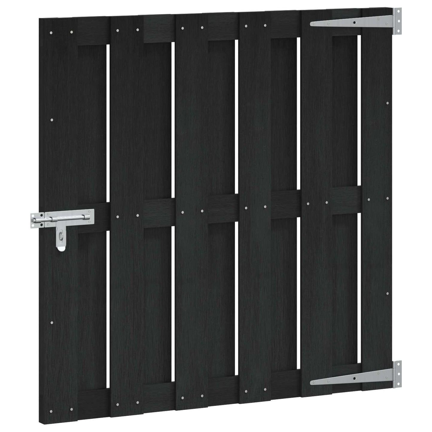 vidaXL Πύλη Κήπου 100 x 100 cm WPC και Αλουμίνιο Μαύρο