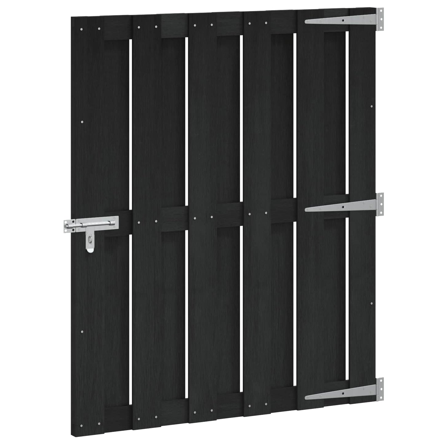 vidaXL Πύλη Κήπου 100 x 112 cm WPC και Αλουμίνιο Μαύρο