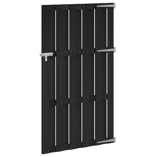 vidaXL Πύλη Κήπου 100 x 180 cm WPC και Αλουμίνιο Μαύρο