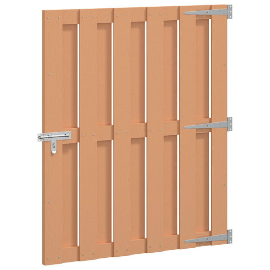 vidaXL Πύλη Κήπου 100 x 112 cm WPC και Αλουμίνιο Καφέ