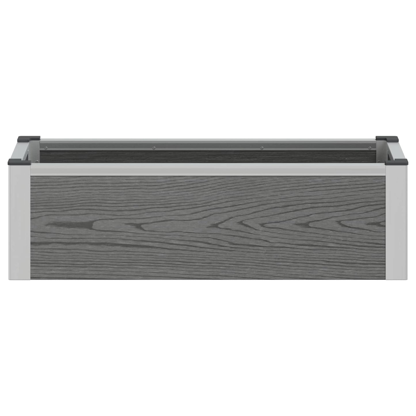 vidaXL Υπερυψωμένη Ζαρντινιέρα Γκρι 75 x 30 x 22 εκ WPC και Αλουμίνιο