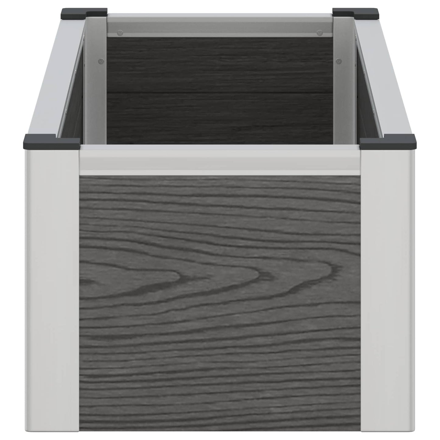 vidaXL Υπερυψωμένη Ζαρντινιέρα Γκρι 75 x 30 x 22 εκ WPC και Αλουμίνιο