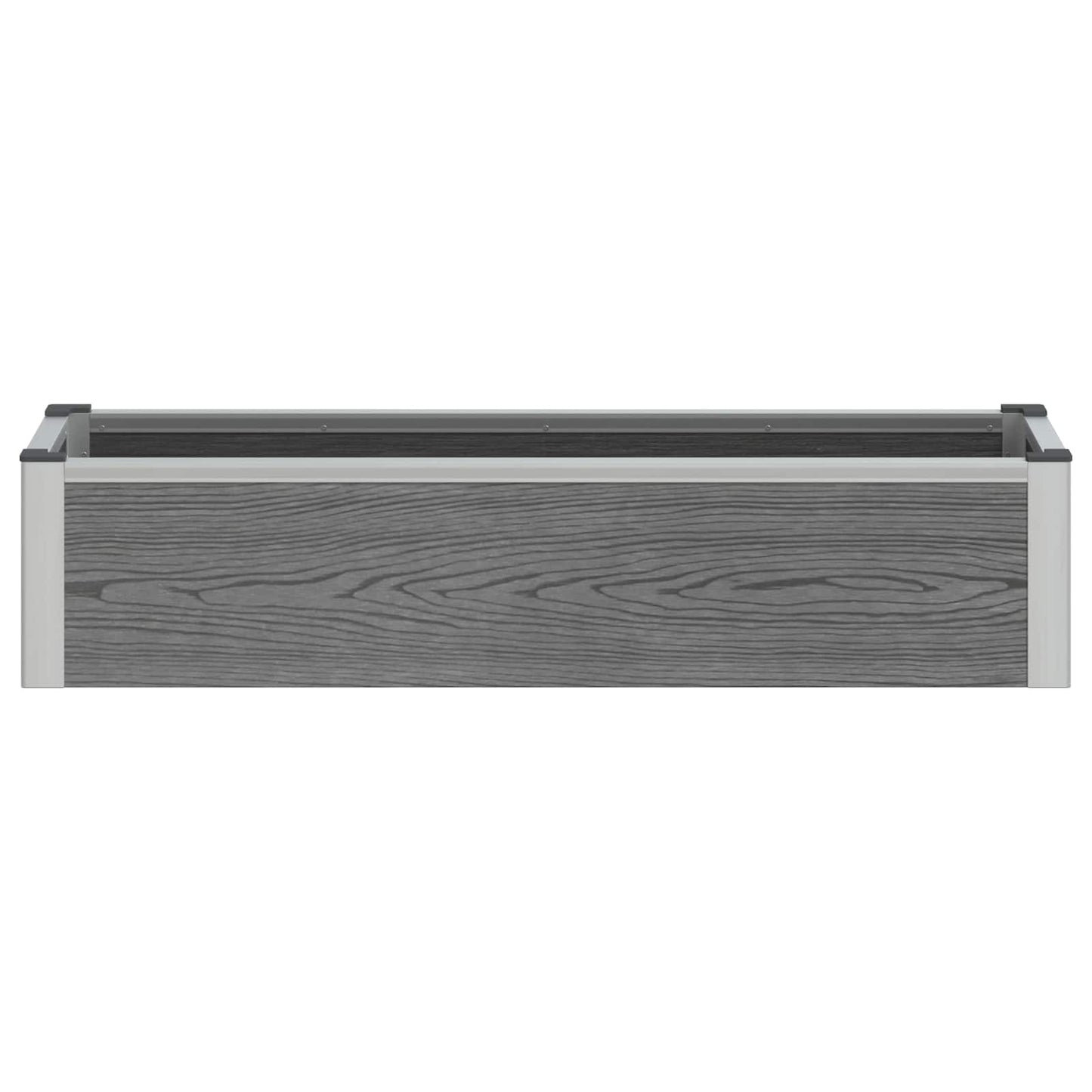 vidaXL Υπερυψωμένη Ζαρντινιέρα Γκρι 100 x 30 x 22 εκ WPC και Αλουμίνιο