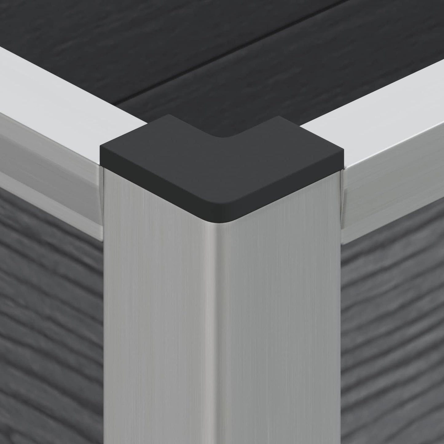 vidaXL Υπερυψωμένη Ζαρντινιέρα Γκρι 75 x 30 x 22 εκ WPC και Αλουμίνιο