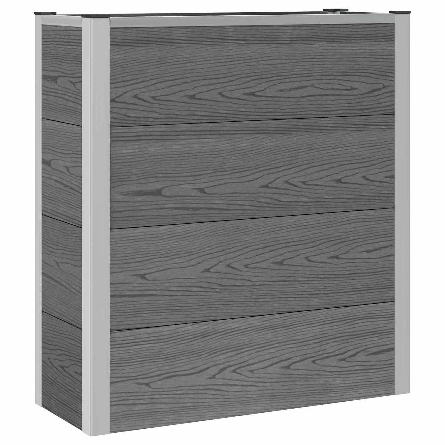 vidaXL Υπερυψωμένη Ζαρντινιέρα Γκρι 75 x 30 x 22 εκ WPC και Αλουμίνιο