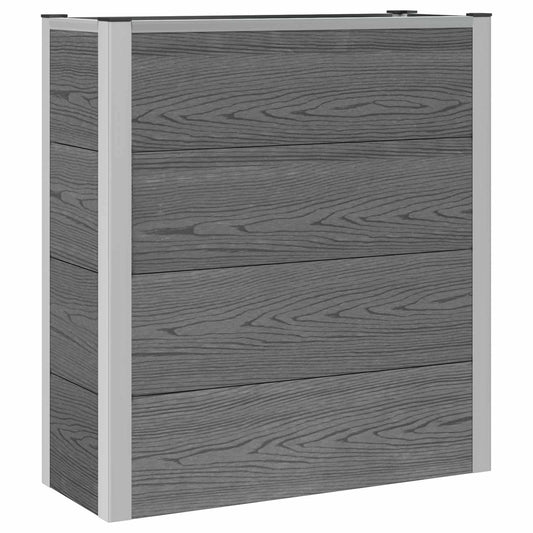 vidaXL Υπερυψωμένη Ζαρντινιέρα Γκρι 75 x 30 x 82 εκ WPC και Αλουμίνιο