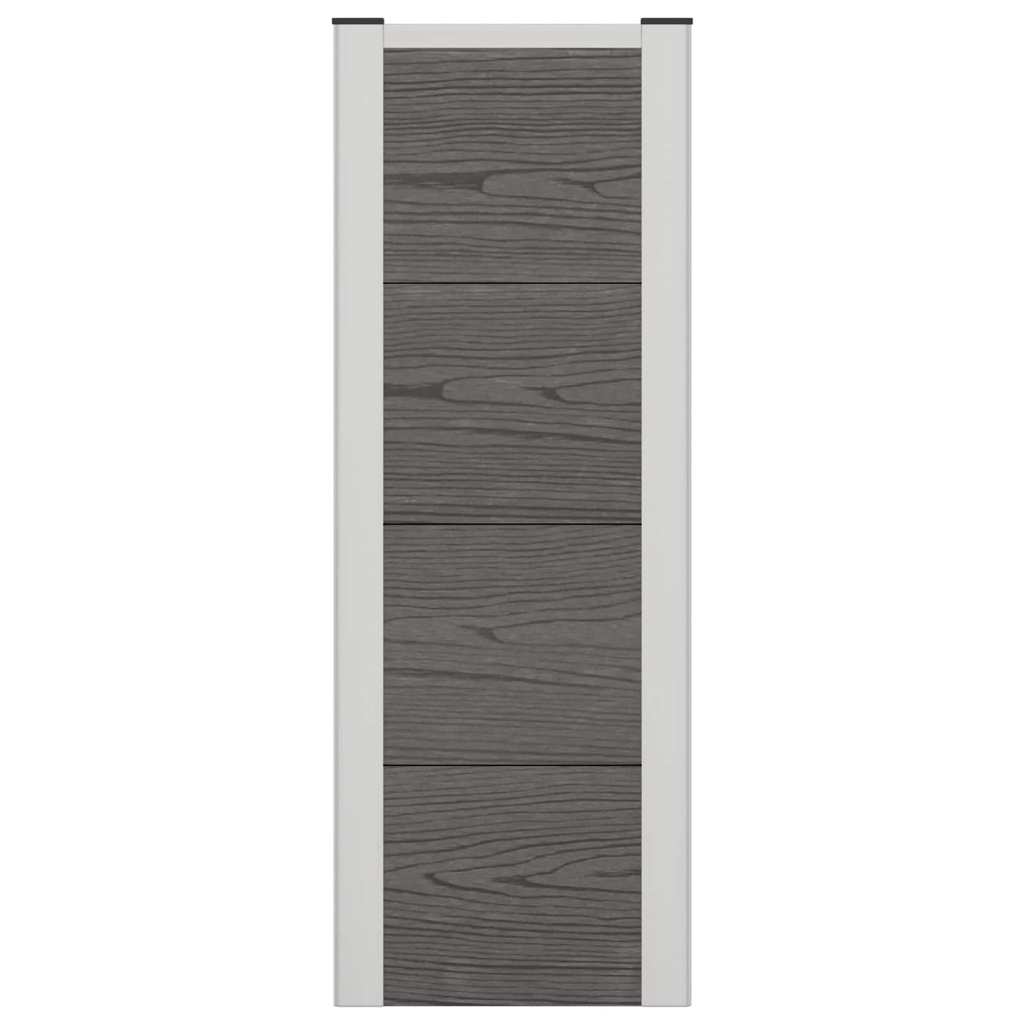 vidaXL Υπερυψωμένη Ζαρντινιέρα Γκρι 75 x 30 x 22 εκ WPC και Αλουμίνιο