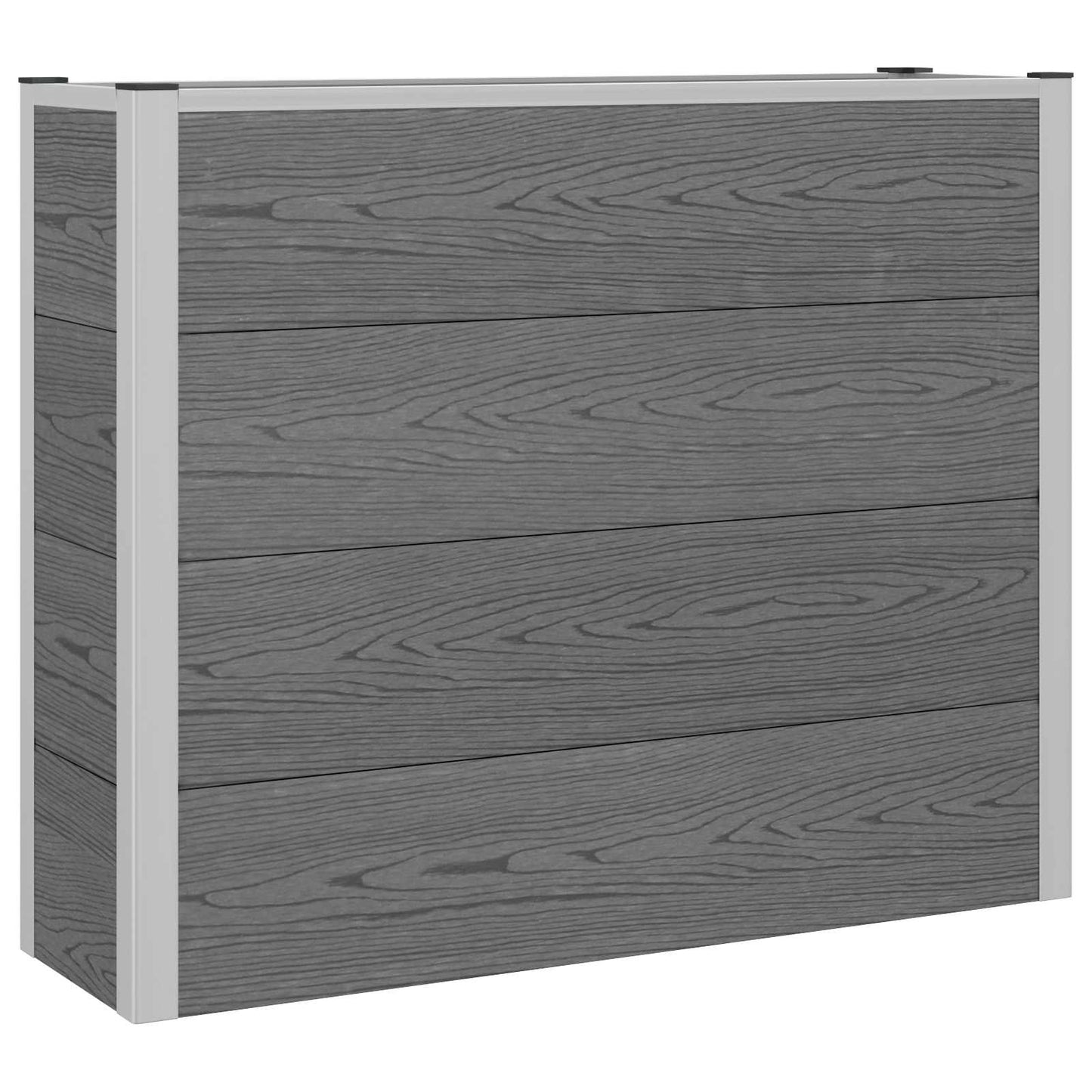 vidaXL Υπερυψωμένη Ζαρντινιέρα Γκρι 100 x 30 x 22 εκ WPC και Αλουμίνιο