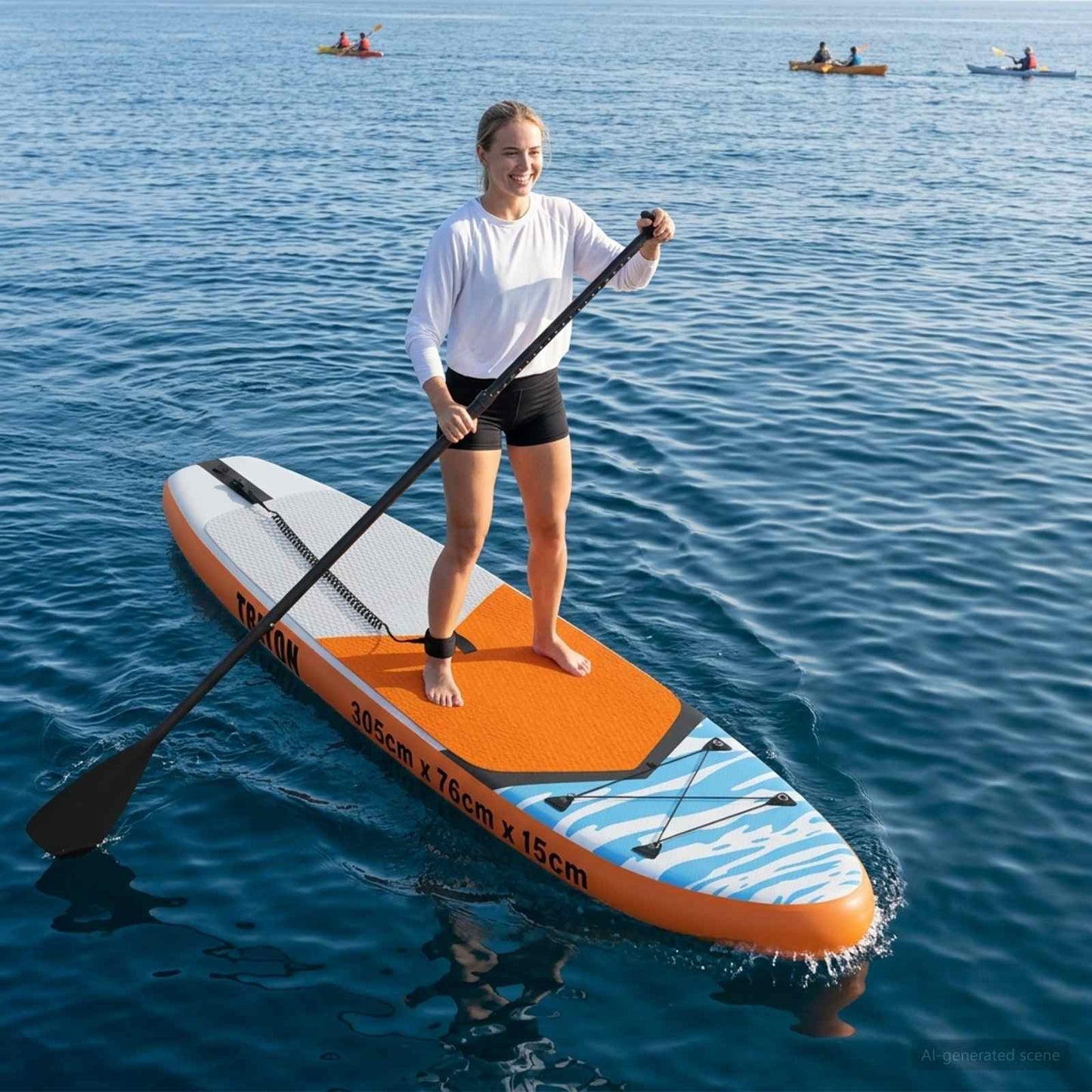 vidaXL Φουσκωτή σανίδα SUP TRITON 305 x 76 x 15 cm Μπλε για