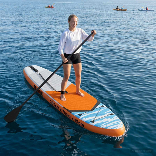 vidaXL Φουσκωτή σανίδα SUP TRITON 305 x 76 x 15 cm Μπλε για