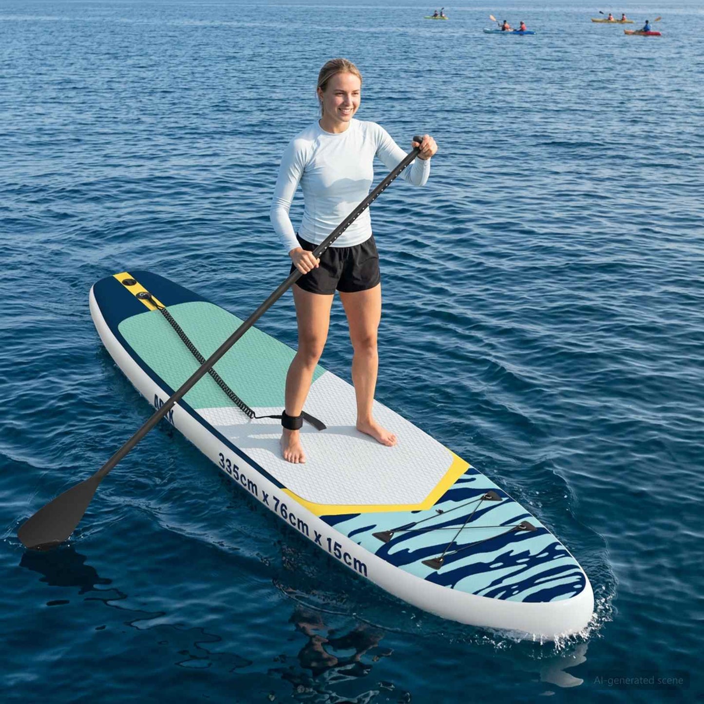 vidaXL Φουσκωτή σανίδα SUP APEX 335 x 76 x 15 εκ. Μπλε για