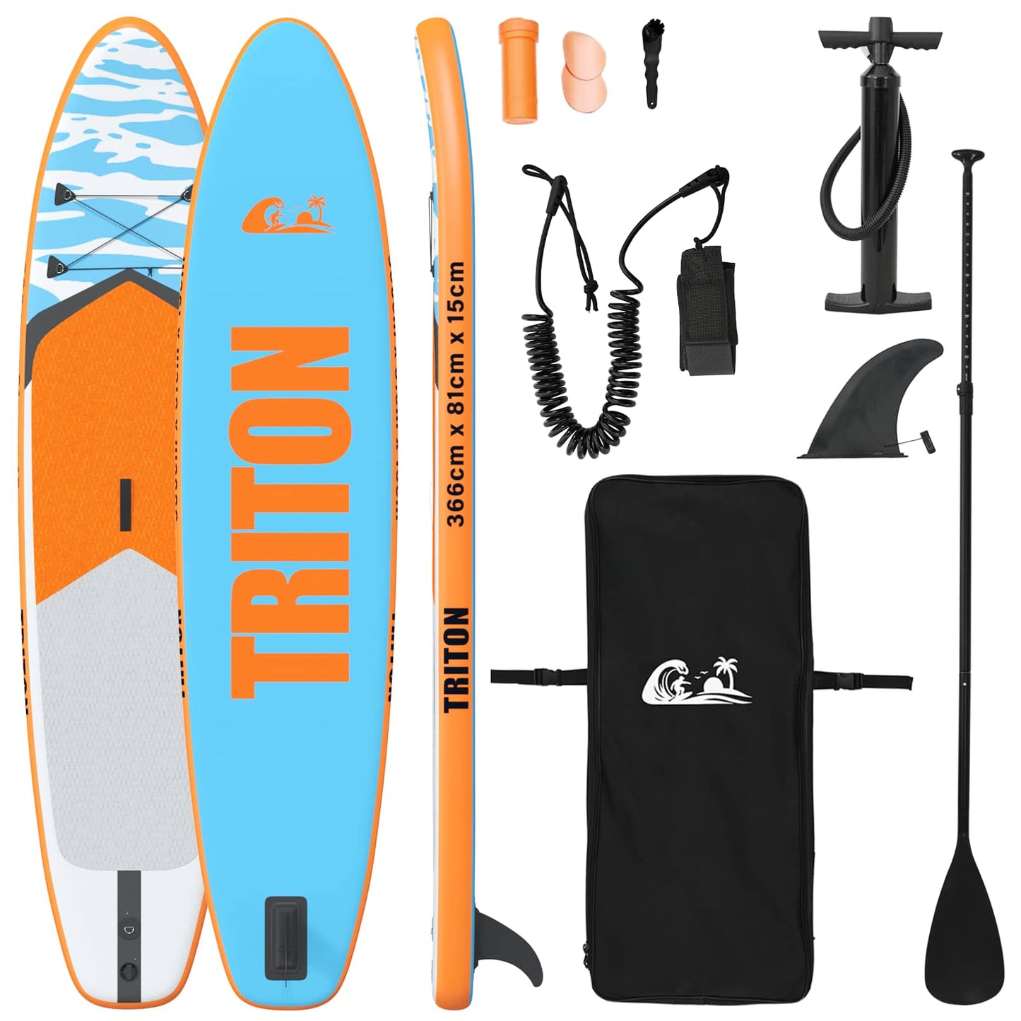 vidaXL Φουσκωτή σανίδα SUP TRITON 366 x 81 x 15 εκ Μπλε για