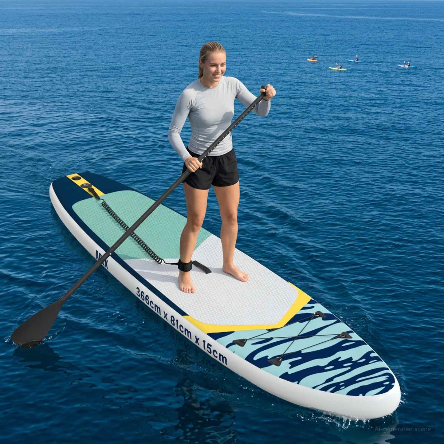 vidaXL Φουσκωτή σανίδα SUP APEX 366 x 81 x 15 εκ Μπλε για