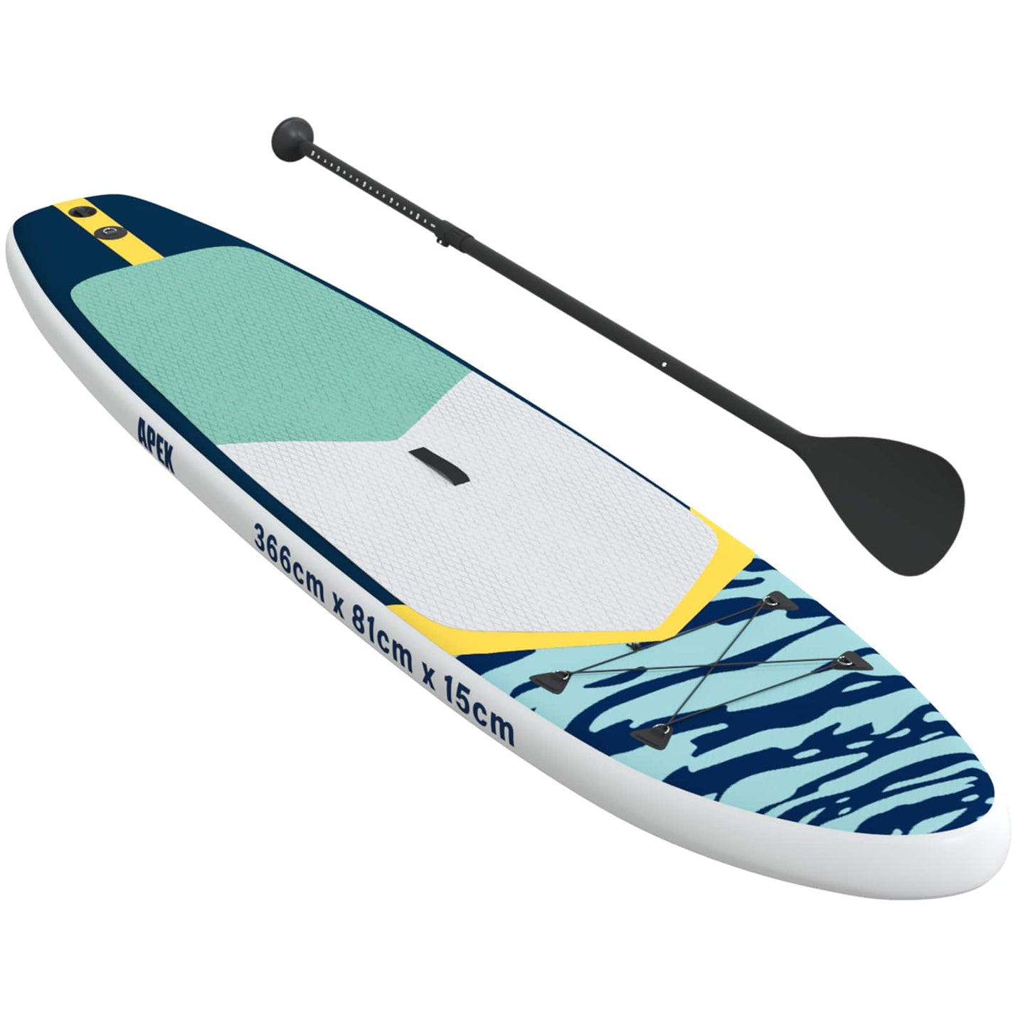 vidaXL Φουσκωτή σανίδα SUP APEX 366 x 81 x 15 εκ Μπλε για