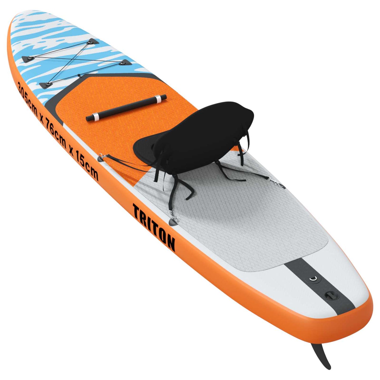 vidaXL SUP Board με κάθισμα 2 σε 1 TRITON 305 x 76 x 15 cm Μπλε