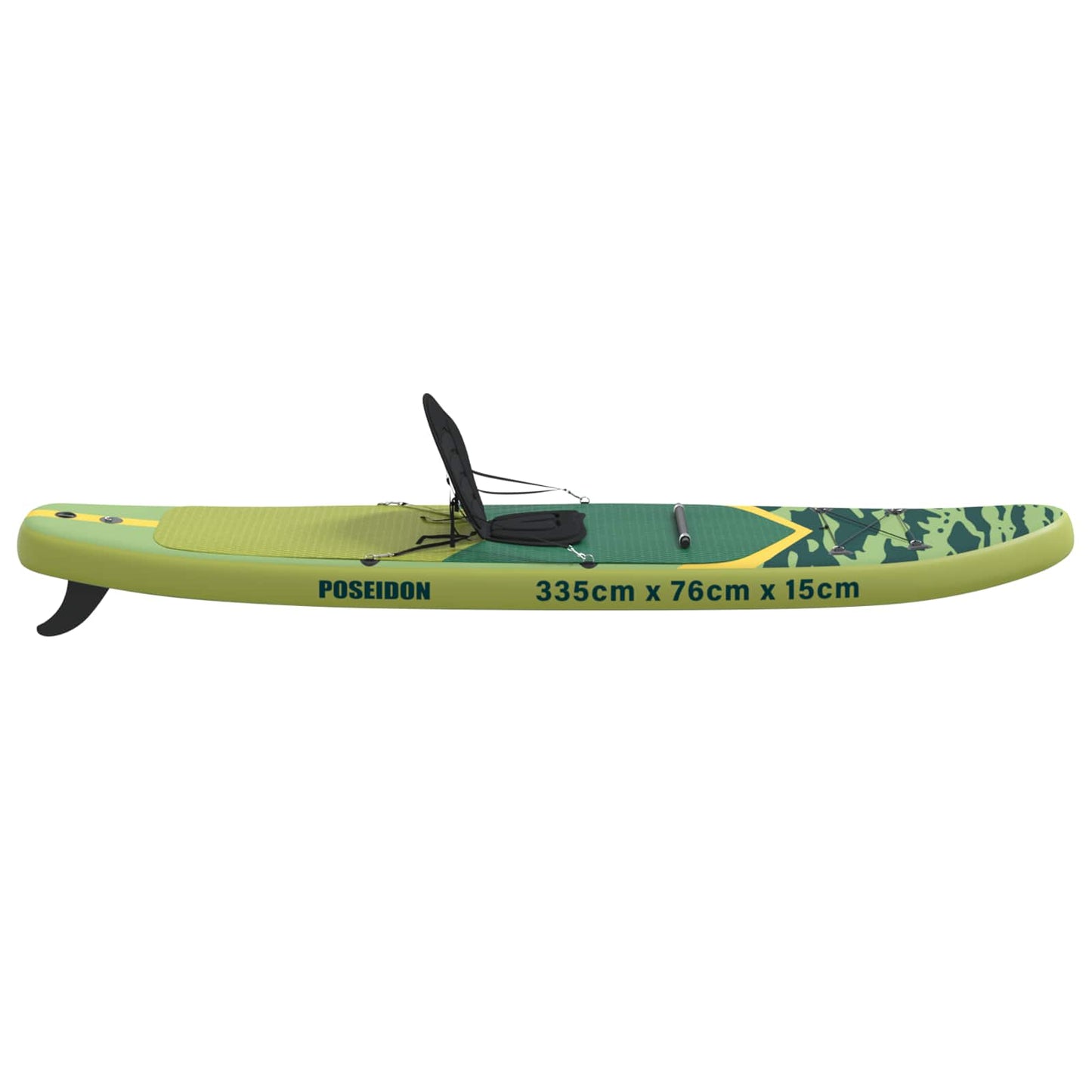 vidaXL SUP Board με κάθισμα 2 σε 1 POSEIDON 335 x 76 x 15 εκ. Πράσινο