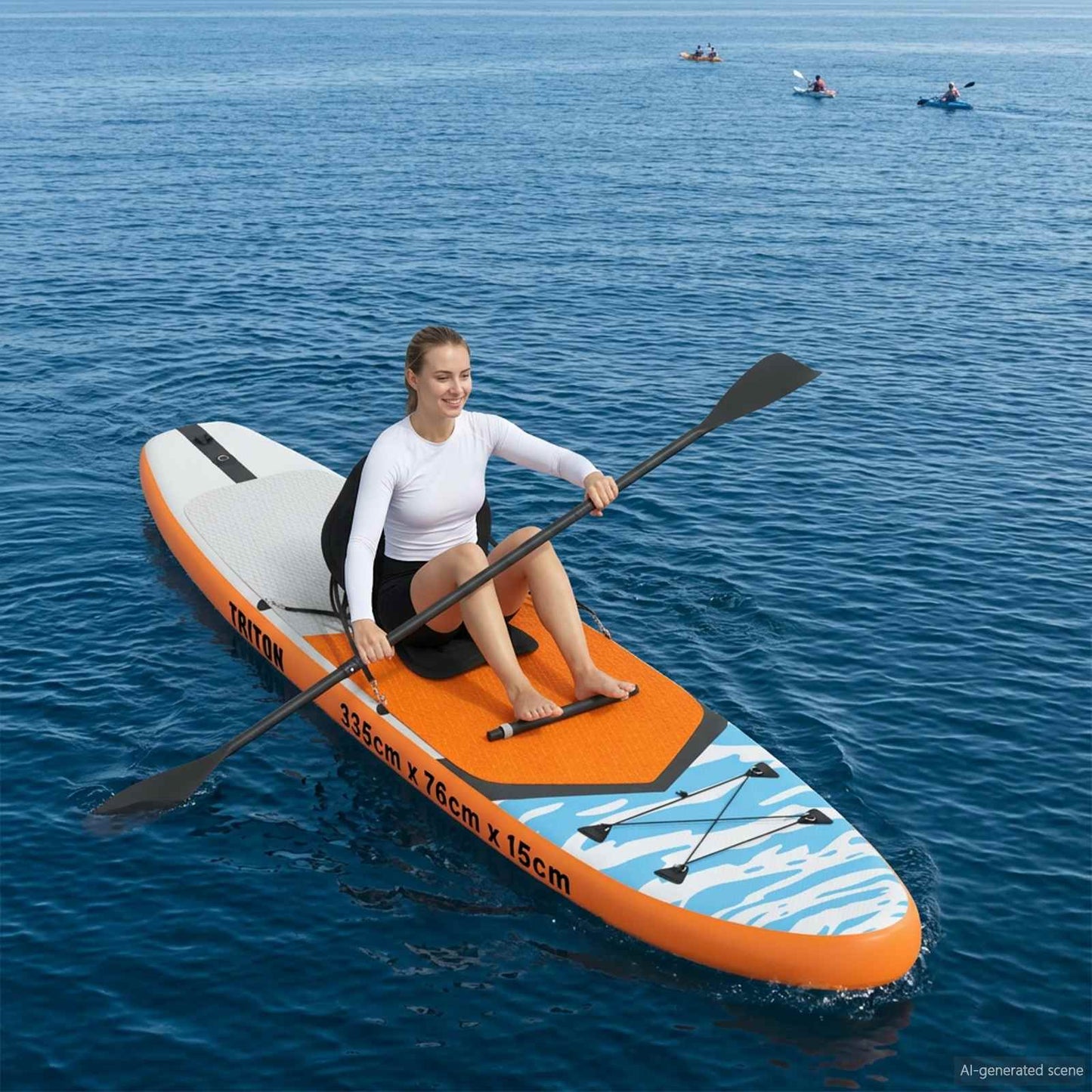 vidaXL SUP Board με κάθισμα 2 σε 1 TRITON 335 x 76 x 15 εκ. Μπλε