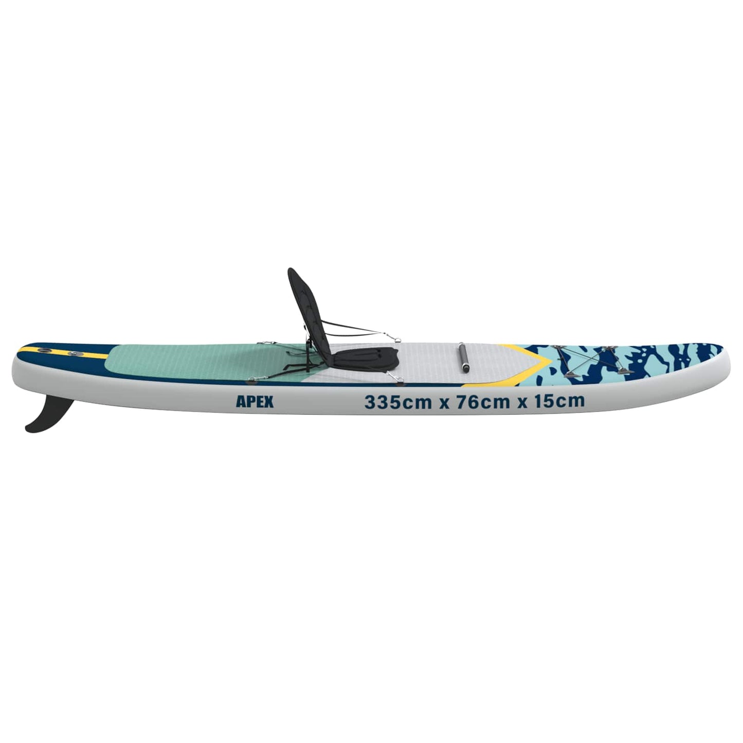 vidaXL SUP Board με κάθισμα 2 σε 1 APEX 335 x 76 x 15 εκ. Μπλε