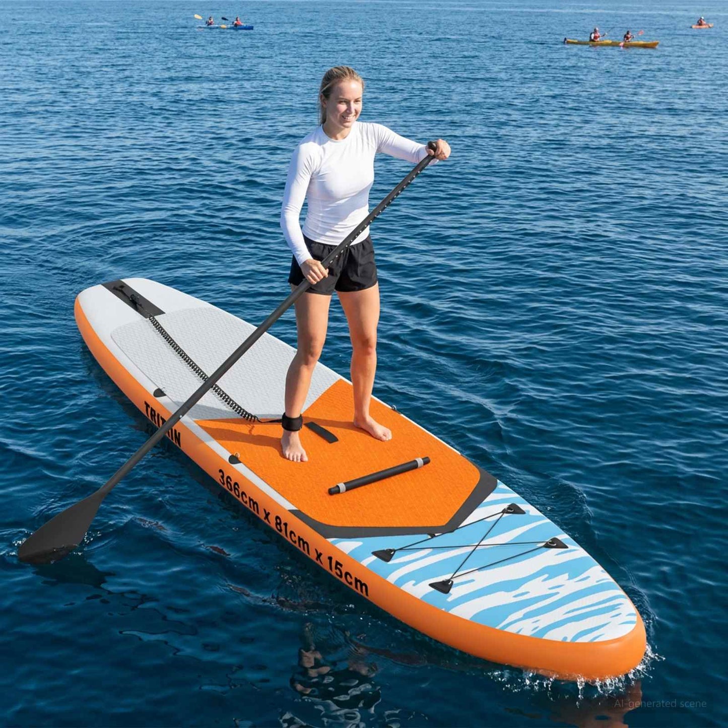 vidaXL SUP Board με κάθισμα 2 σε 1 TRITON 366 x 81 x 15 εκ Μπλε