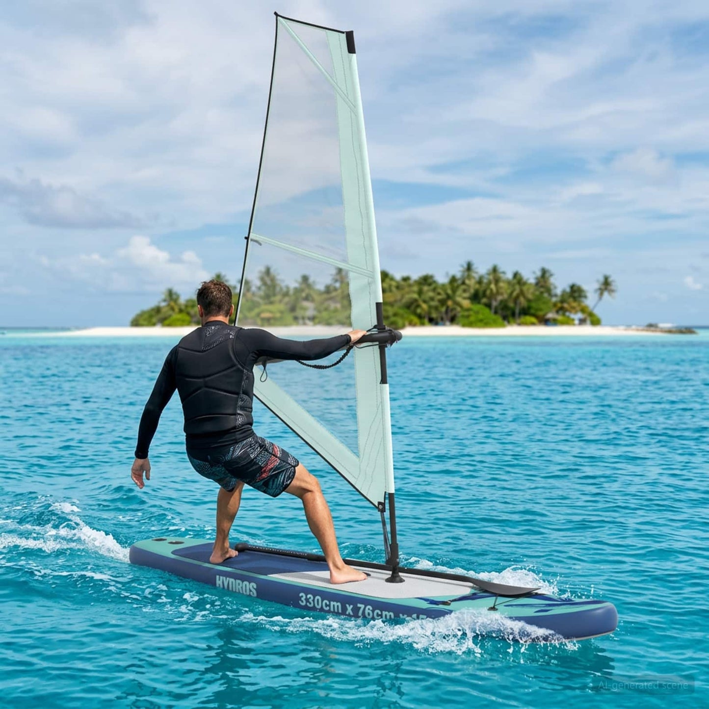 vidaXL Φουσκωτό SUP Board με Ιστιοφορία HYDROS 330 x 76 x 15 εκ