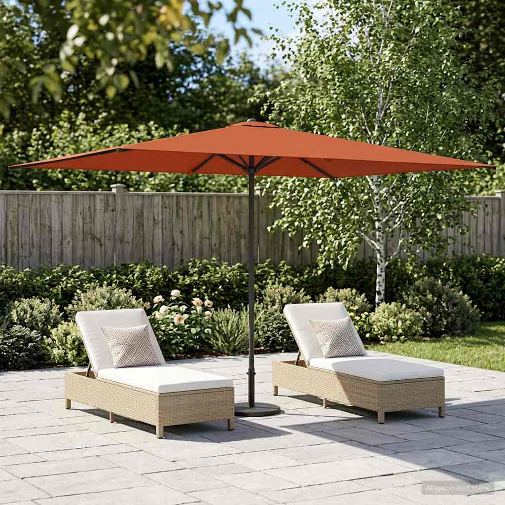 vidaXL Ομπρέλα Κήπου 200 x 300 cm Πολυεστέρας Ορθογώνιος Τερακότα
